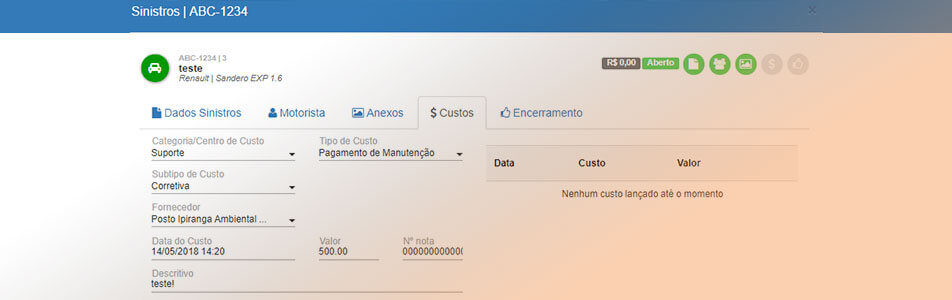 custos com a frota