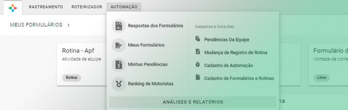 controle de paradas