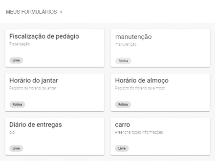 Meus formulários